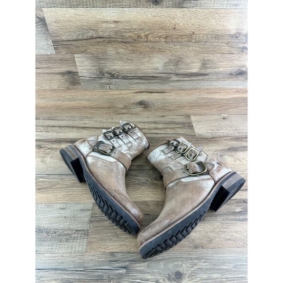 FRYE Veronica Belted Short Boots 6.5B Brown Suede Patina # 70581 LN - Picture 4 of 11